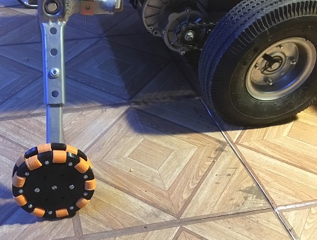 The multi directional wheel mounted on ArduPorter