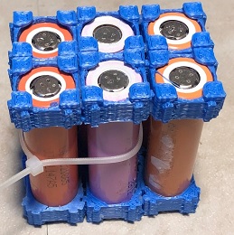 other view of a small battery pack assembled
