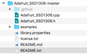 adafruit library unzipped