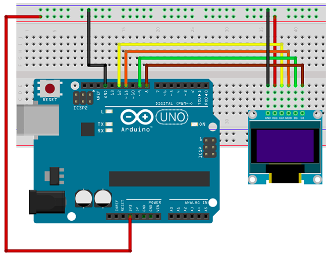 OLED connection schema