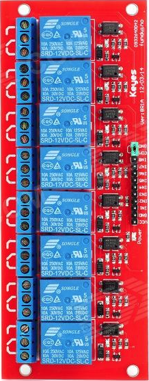 Generic module to control 8 relays using Arduino UNO
