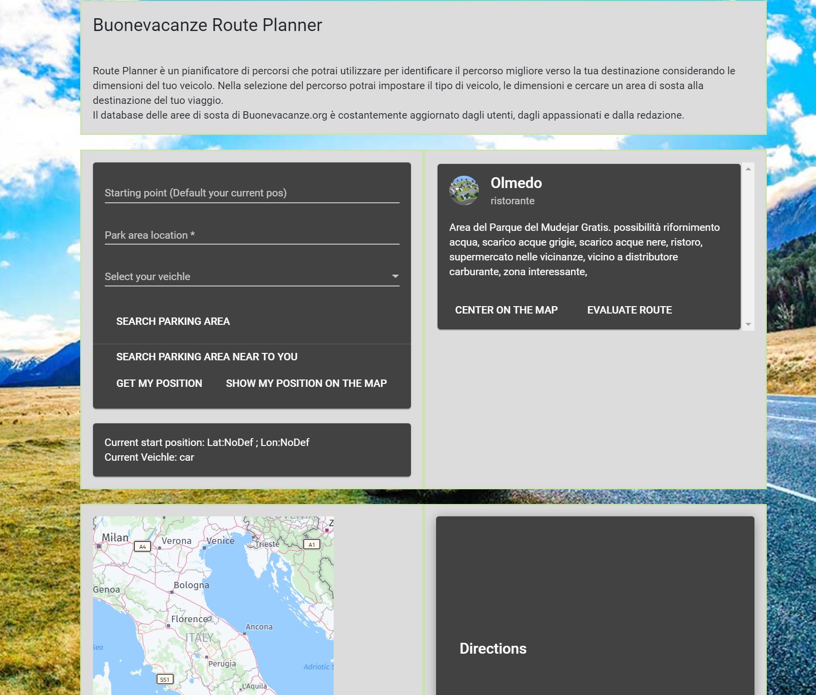 Buonevacanze.org central panel