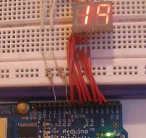 Sev Segs digit connection picture with Arduino