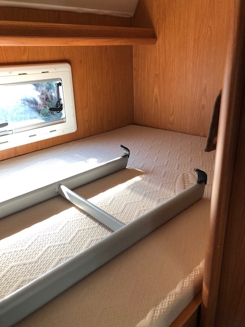a detail of one of the bunks