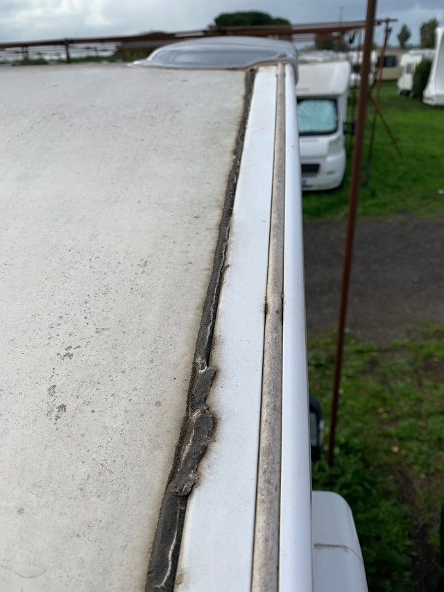 another view of the roof of my RV before starting the sealing activity