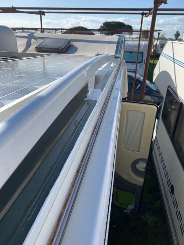 The roof of my RV once the sealing activity is completed