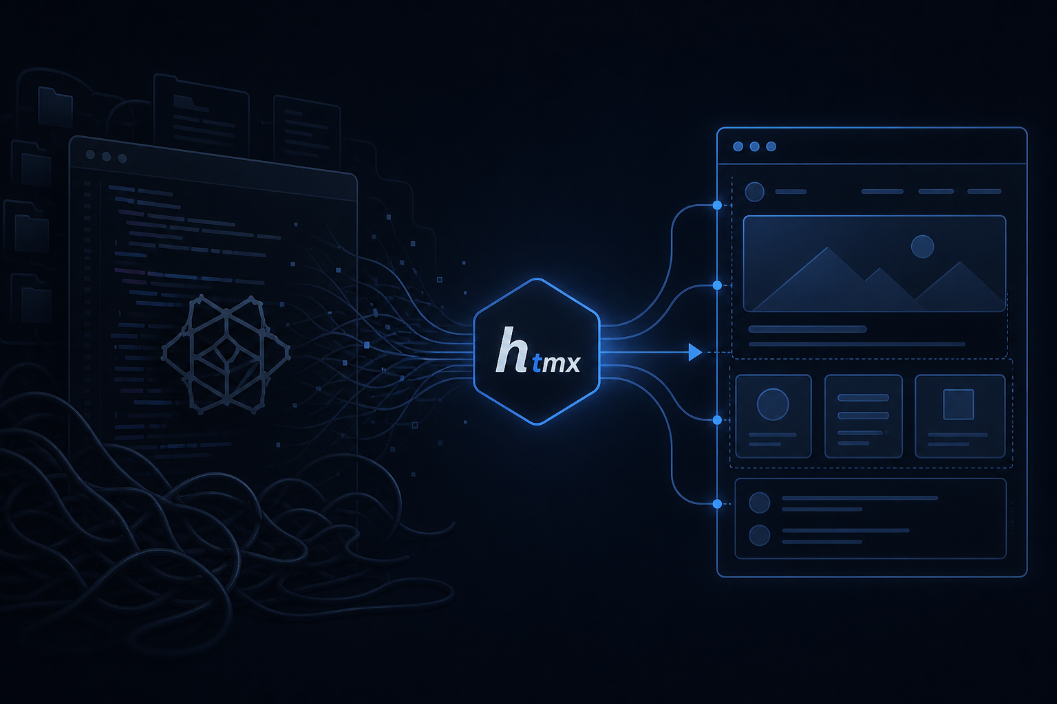 HTMX: frontend simplification with HTML attributes and server-side rendering